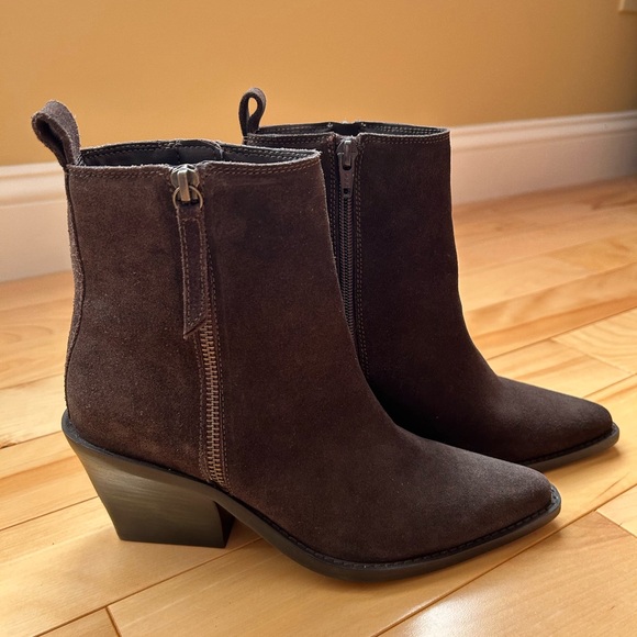 House of Harlow 1960 NWT Brown Suede Ankle Boots Sizes 6.5 - Picture 4 of 11